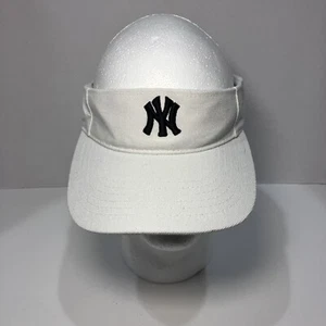 New York Yankees Visor Hat Adult White Baseball Running Yankee's One Size MLB - Picture 1 of 7