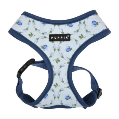 Arnés para Perros Puppia, Flor Azul Florian, Sin Tirar, Suave Ajustable, S, M, XL Foto 1 de 4