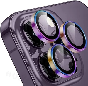 Metal Tempered Glass Camera Lens Ring Protector For iPhone 16 15 14 Plus 13 Pro - Picture 1 of 21
