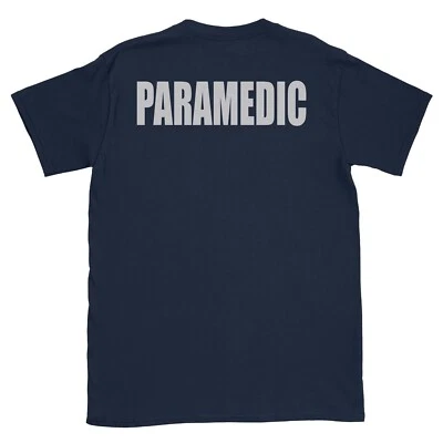 New Reflective Paramedic with Star of Life Blue or Black  T-Shirt  - Image 1 of 4