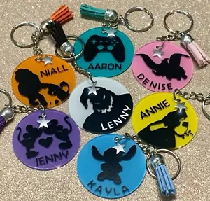 Personalised Keyring, Any Character, Any Name, Novelty Gift, Present - Picture 1 of 26