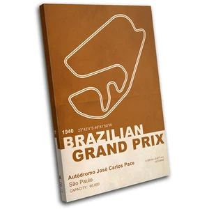 Autodromo Jose Carlos Pace Brazilian Sao Paulo Grand Prix F1 Canvas Art Print - Foto 1 di 1