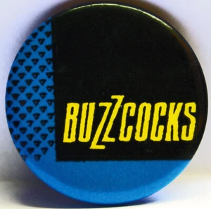 Vtg 1970's Buzzcocks Pinback Button U.K. Punk Rock Pop Band Music Tour Badge Pin - Picture 1 of 2