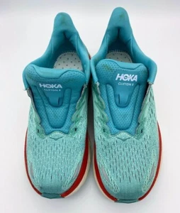 Hoka Womens Clifton 8 Running Shoe - Aquarelle/Eggshell Blue - Size 6.5B - Picture 1 of 5