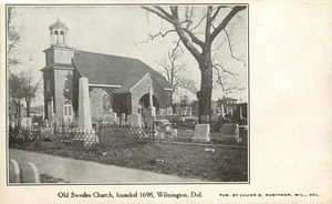 Undiv. Back Postcard Old Swedes Church, Founded 1698, Wilmington Delaware DE - Bild 1 von 2