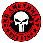 Gun 2nd Amendment 1789  Issued DECAL Round Die-cut STICKER