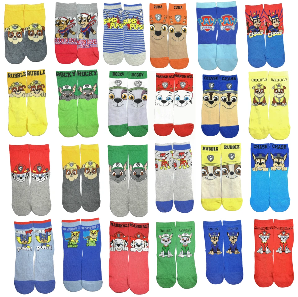 Kids Boys Girls Paw Patrol Fun Character Socks Christmas Gift Stocking Filler