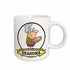 3dRose Funny Worlds Greatest Grandma Cartoon Mug