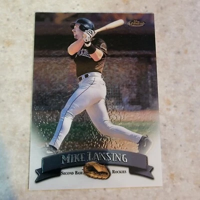 Mike Lansing 1998 Topps Finest Non Protection Parallel Colorado Rockies  - Image 1 of 2