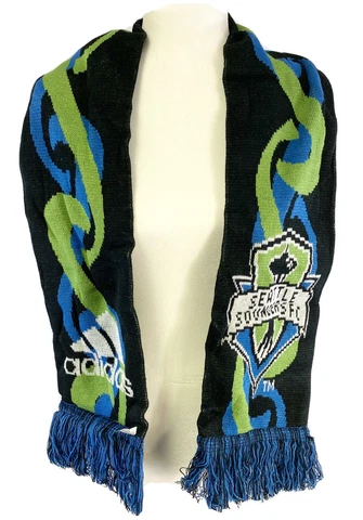 Seattle Sounders FC 2014 Season Ticket Member Scarf Adidas Green Blue Black MLS Cover