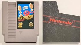 Clu Clu Land (Nintendo NES, 1985) Authentic 5 Screw Cart Only w/ Black Sleeve