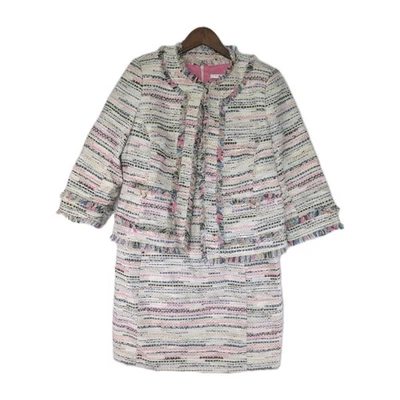 Mini Vestido Trina Turk Snowbird Deshilachado Con Blazer A Juego Talla 10 Minorista $797 Foto 1 de 4