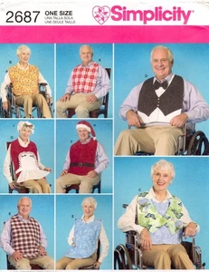 Adult BIBS Clothing Protectors & HATS Simplicity 2687 Sewing Pattern UNCUT ©2009 - Picture 1 of 4