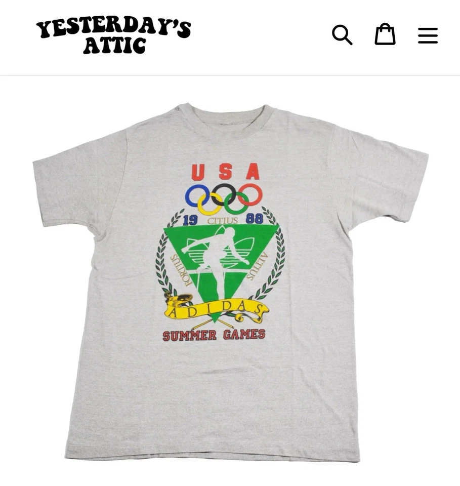 Camisa Adidas Vintage Juegos Olímpicos de Verano 1988 Talla Mediana Foto 1 de 4