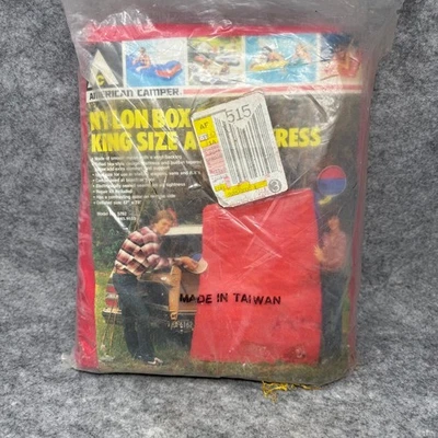 Vintage American Camper Nylon Box King Air Mattress #5762 70s 80s New Deadstock - Image 1 of 4