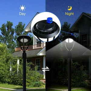 60W LED Post Top Light Dusk to Dawn Security Light IP65 Waterproof Circular Lamp - Picture 1 of 11