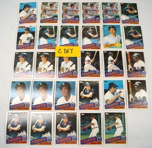 LOT (25) Topps Baseball Cards 1985 Detroit Tigers Evans Brookens Hi Grade C122A - Picture 1 of 7