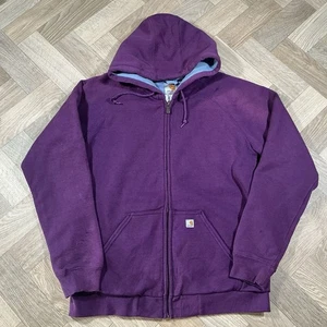 Carhartt for Women Thermal Lined Hoodie – Purple – Full Zip – Size L – Worn-In - Picture 1 of 8