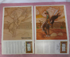 Vtg NOS Tandy Leather Doodle Page of the Month Pattern - Wild Bronc Riding I & 2