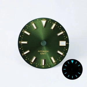 Reloj DS Sunbrust GMT NH34 esfera índice dorado fecha solo 24 horas esferas 28,5 mm personalizado - Imagen 1 de 5