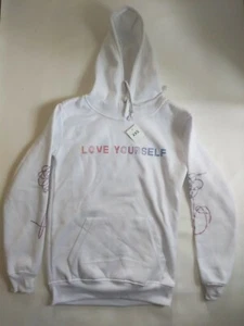 BTS Love Yourself Hoodie LYS Pink Blue White Rare NWT XXS - Picture 1 of 4