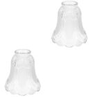 2pcs Glass Lamp Shade Lighting Fixture Accessory Lampshade Glass Replacement