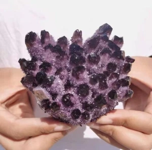 300g+ Amethyst Crystal Natural Quartz Cluster VUG MINERAL Specimen Healing 1pc - Picture 1 of 12