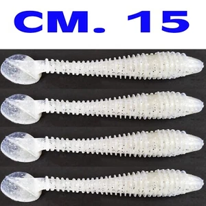 ESCA ARTIFICIALE PESCA LUCCIO SILURO SPINNING GOMMA SHAD SILICONE - Foto 1 di 2