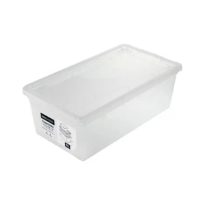 5x Boxsweden Essentials 6L Stackable Storage Tub Home Organiser/Container Clear - Picture 1 of 2
