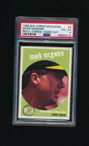 1989 B.B. CARDS MAGAZINE REPLI CARDS #4 MARK McGWIRE psa 4 cool card - Picture 1 of 2