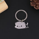 1Pair Cartoon Cat Keychain Couple Lovers Stainless Steel Matching Keyring Lo S?S