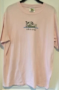 Life Is Crap Funny Casual Knit T Shirt In Size Large - Picture 1 of 3