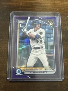 Cooper Pratt 2024 Bowman 1er refractor cromo púrpura/250 BCP-137 - Imagen 1 de 2