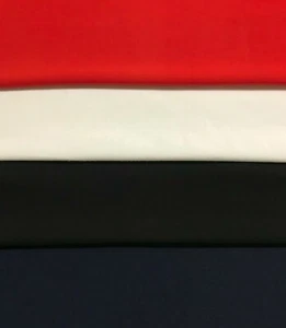 Stretch Viscose Fabric Red Black Navy Off-White Colours 39" Wide Non See-Through - Picture 1 of 15