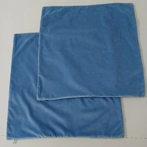 Pottery Barn Velvet Linen Pillow Cover S/2 Riviera Blue 20" NWOT - Picture 1 of 4
