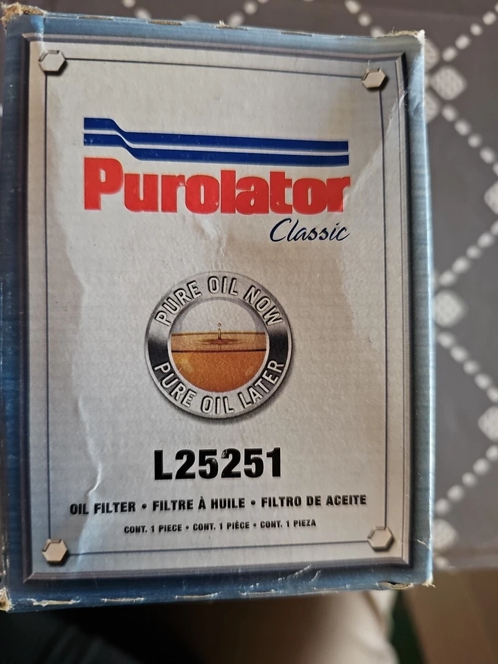 L25251 Purolator Oil Filter for 3 Series 318 E36 Z BMW Z3 E46 318i 318is 318ti - Imagem 1 de 1