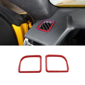 Red Instrument Side Air Cindition Vent Frame Trim Kit For GR Supra A90 2019-2022 - Picture 1 of 11