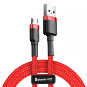 Baseus USB to Micro Male Double-Sided Fast Charging Braided Cable in Red 0.5m - Picture 1 of 6