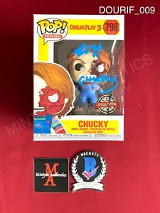 Brad Dourif autografiado firmado Chucky Funko Pop #798 Child's Play 3 Beckett certificado de autenticidad - Imagen 1 de 2