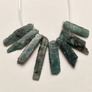 12g/8pcs Natural Kyanite Aura Polishing lemurian w/ Hole Reiki Healing 031 - Picture 1 of 5