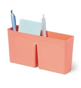 NWT Up & Up Set Of 2 Magnetic Locker Storage Coral Color 7.75"Long x 4"H x 2"D - Picture 1 of 8