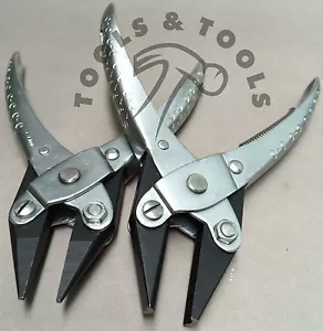 2 Piece Parallel Action Half Round Concave & Chain Nose Pliers Jewelry Crafts - Picture 1 of 1