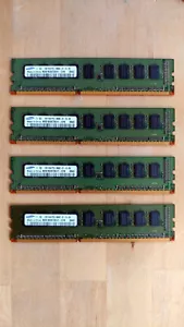 4GB Samsung 4 x 1GB DDR3 Server Memory 1Rx8 PC3-8500E-07-10-D0 M391B2873EH1-CF8 - Picture 1 of 4