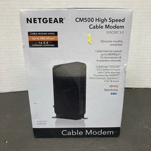 NETGEAR CM500 (CM500100NAS) 680 Mbps - Black Cable Modem - Imagen 1 de 2