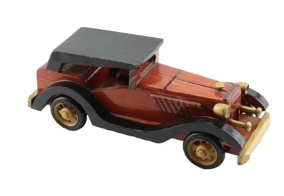 Voiture miniature En Bois, voiture française miniature en bois fait main vintage - Photo 1/4