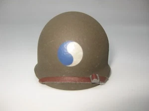 WW2 USA AMERICAN MINIATURE US 29th INFANTRY DIVISION M1 SHELL HELMET HELM 1/6 - Picture 1 of 6