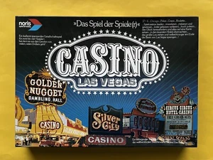 Casino LAS VEGAS Brett Spiel PARTY GAME Noris 80 90 Karten Würfel Poker OVP Box - Bild 1 von 8