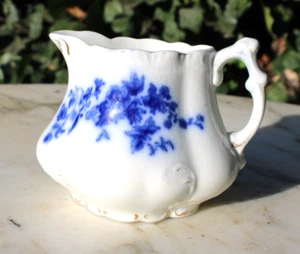 Antique Flow Blue Porcelain Creamer W. H. Grindley & Co. 19c England - Picture 1 of 14