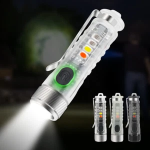 Rechargeable USB LED Light Flashlight Lamp Mini Torch Pocket Keychain Waterproof - Picture 1 of 15