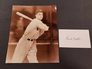 FRANK CROSETTI NEW YORK YANKEES HAND SIGNED 3X5 CARD W/8X10 PHOTO W/COA DS - Picture 1 of 1